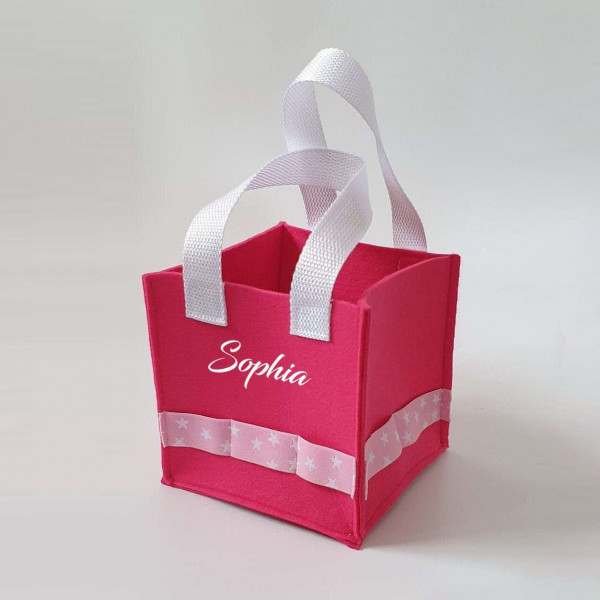 Toni Tasche für die Toni-Box, Filz Tasche, Tonibox-Tasche, Filztasche, pink