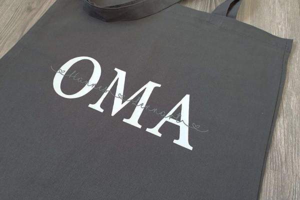 Personalisierte Baumwolltasche, Stoffbeutel, 100% Baumwolle, Geschenk, Geschenkidee, Oma, Mama, Papa oder Opa – Bild 3
