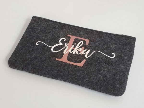 Kleine Schminktasche aus Filz 18x10 cm | Personalisiert | Kosmetiktasche mit Namen | Kulturtasche | Filz-Mäppchen | Geschenk | Beauty Bag – Bild 5