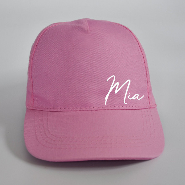 Kinder Cap personalisiert | Basecap | Baseballcap | Cappy | Rosa Mütze mit Namen