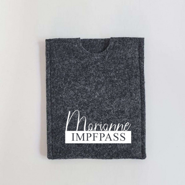 Impfpass Hülle personalisiert mit Wunschnamen, Ideal für unterwegs, Geschenk
