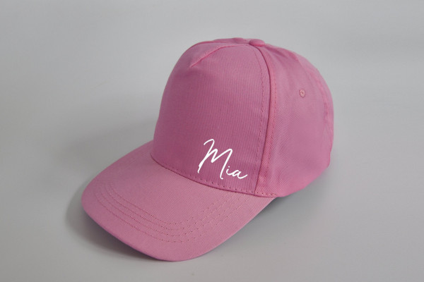 Kinder Cap personalisiert | Basecap | Baseballcap | Cappy | Rosa Mütze mit Namen – Bild 2