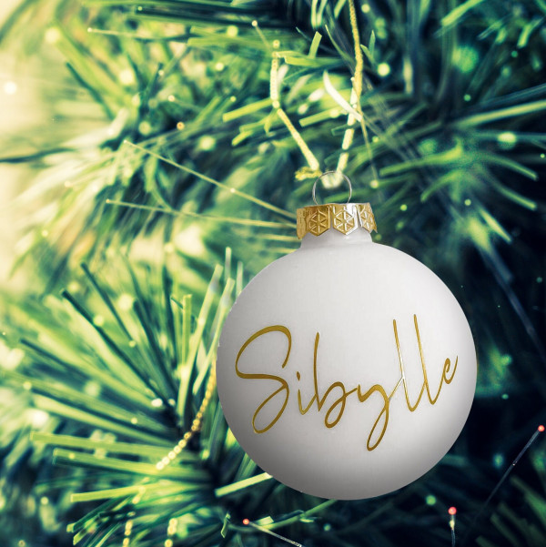 Weihnachtskugel mit Namen | Glas-Kugel | Christbaum Kugel | Geschenk | Personailisert | Baumschmuck | Weihnachtsgeschenk