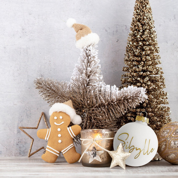 Weihnachtskugel mit Namen | Glas-Kugel | Christbaum Kugel | Geschenk | Personailisert | Baumschmuck | Weihnachtsgeschenk – Bild 2