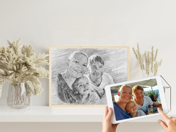 Personalisierte Bleistift Zeichnung vom Foto | Digitale Skizze | Bleistiftzeichnung | Individuelle Zeichnung | Bleistiftskizze | Portait – Bild 4