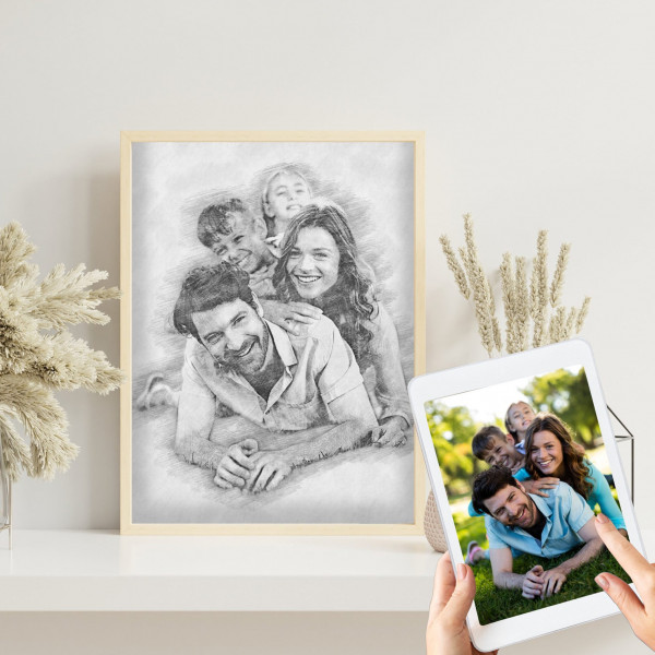 Personalisierte Bleistift Zeichnung vom Foto | Digitale Skizze | Bleistiftzeichnung | Individuelle Zeichnung | Bleistiftskizze | Portait