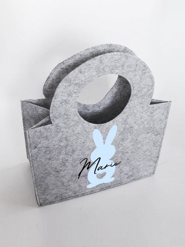 Personalisiertes Osterkörbchen aus Filz 27 x 13 x 21 cm | Tasche mit Namen | Ostertasche | Osterkorb | Geschenk | Ostern – Bild 9