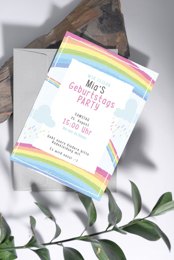 Digitale Einladung zum Geburtstag - Karte - Whats App, EMail oder zum ausdrucken - Party - Einladungskarte - Personalisiert – Bild 4
