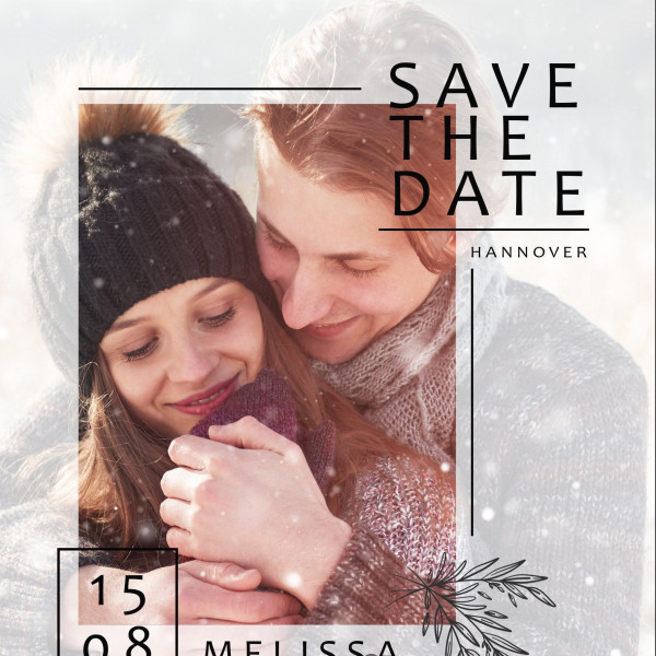 Digitale Save the Date Karte - Whats App, EMail oder zum ausdrucken - Einladung - Einladungskarte - Personalisiert - Hochzeit