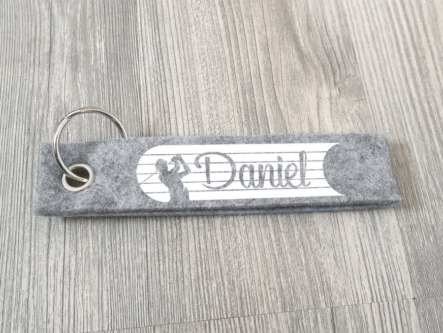 Golfer Schlüsselanhänger personalisiert mit Wunschtext, Golf, Anhänger mit Text, Schlüsselanhänger, Geschenkidee