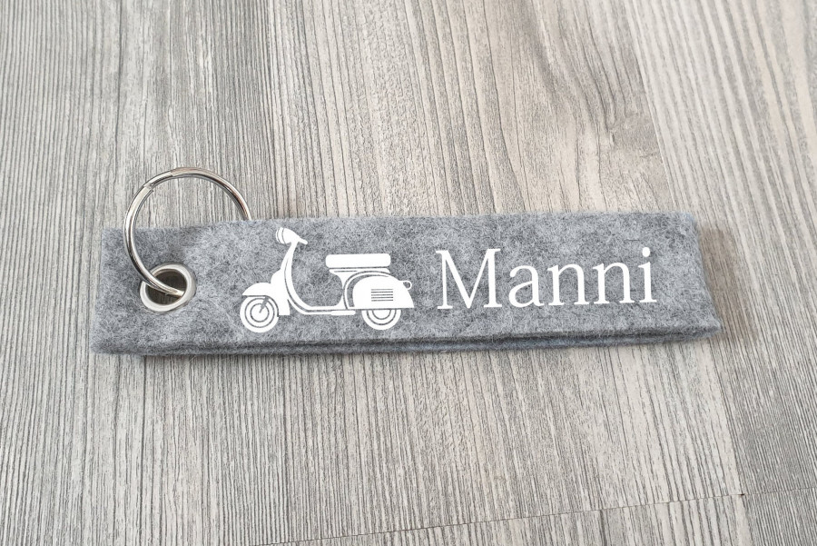 Schlüsselanhänger Roller personalisiert mit dem Wunschnamen, Anhänger mit Text, Schlüsselanhänger, Geschenk