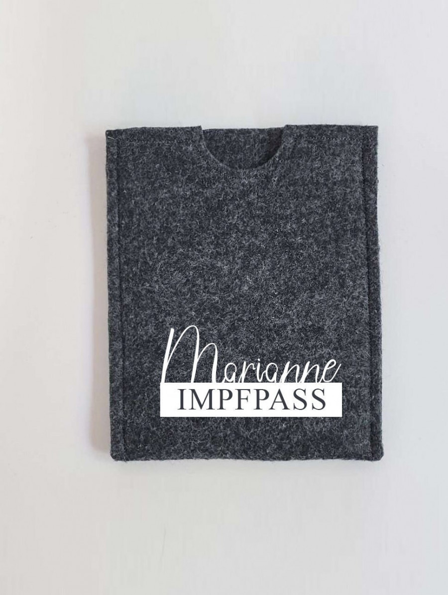 Impfpass Hülle personalisiert mit Wunschnamen, Ideal für unterwegs, Geschenk