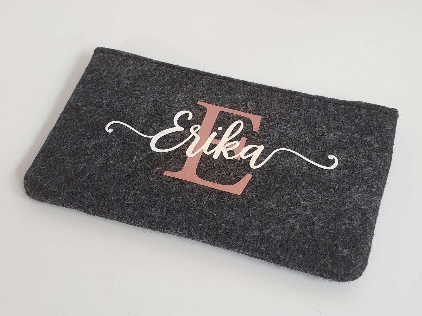 Kleine Schminktasche aus Filz 18x10 cm | Personalisiert | Kosmetiktasche mit Namen | Kulturtasche | Filz-Mäppchen | Geschenk | Beauty Bag – Bild 6