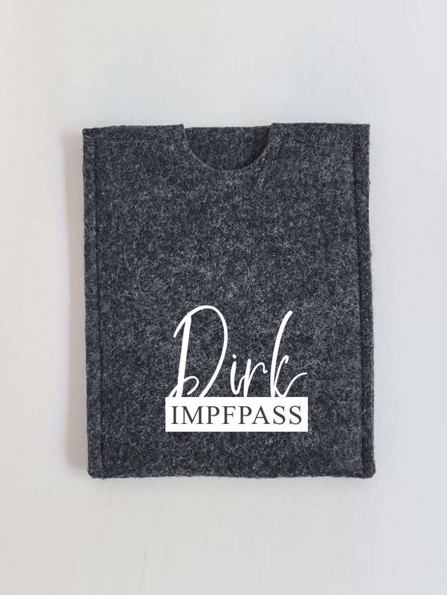 Impfpass Hülle personalisiert mit Wunschnamen, Ideal für unterwegs, Geschenk