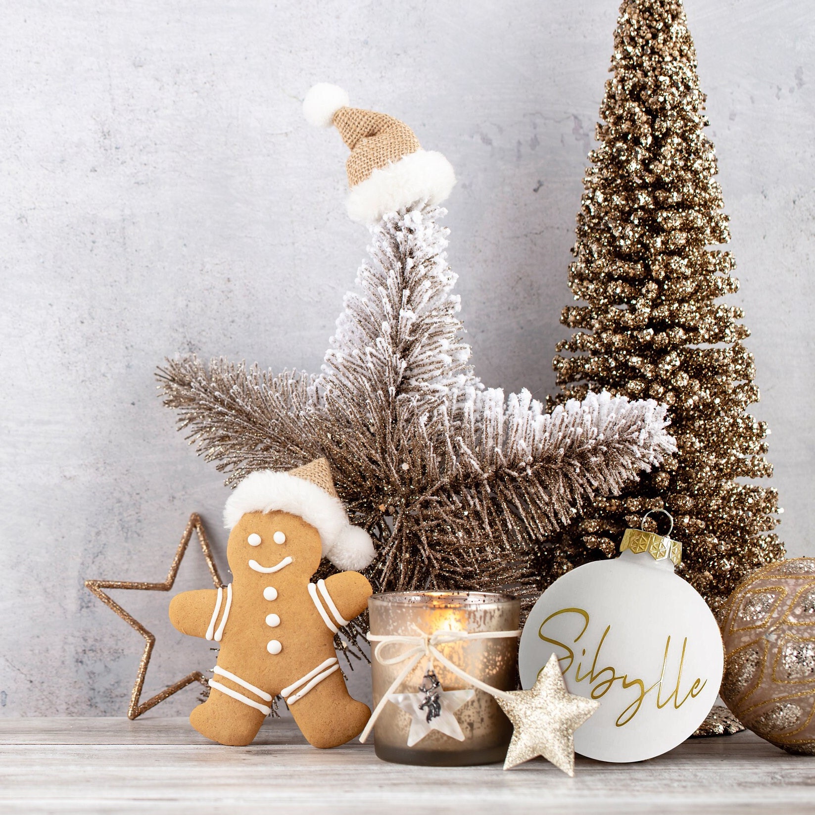 Weihnachtskugel mit Namen | Glas-Kugel | Christbaum Kugel | Geschenk | Personailisert | Baumschmuck | Weihnachtsgeschenk – Bild 2