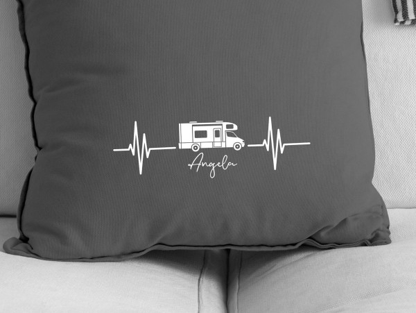 Camping - Wohnmobil Kissenhülle 50 x 50 cm personalisiert | Kissenbezug | Camping | Wohnwagen | Zubehör | Camp | Deko – Bild 2