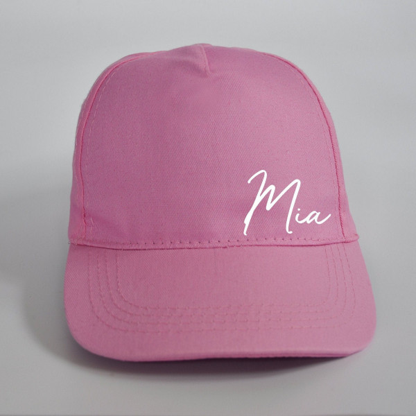 Kinder Cap personalisiert | Basecap | Baseballcap | Cappy | Rosa Mütze mit Namen – Bild 1