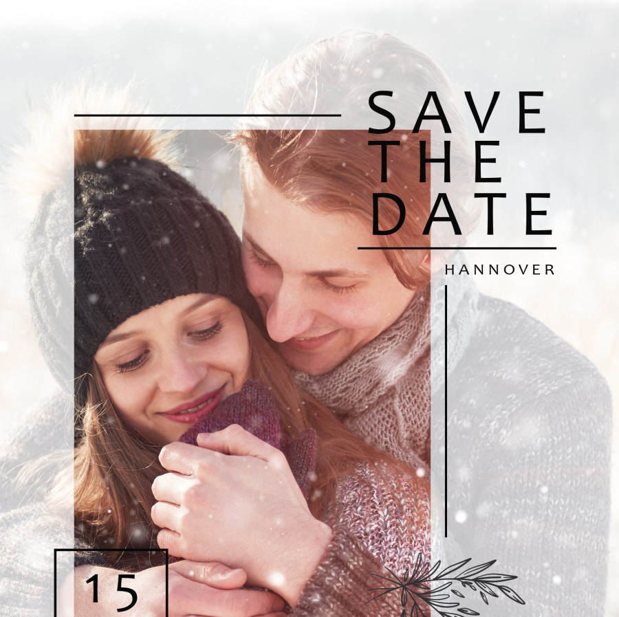 Digitale Save the Date Karte - Whats App, EMail oder zum ausdrucken - Einladung - Einladungskarte - Personalisiert - Hochzeit
