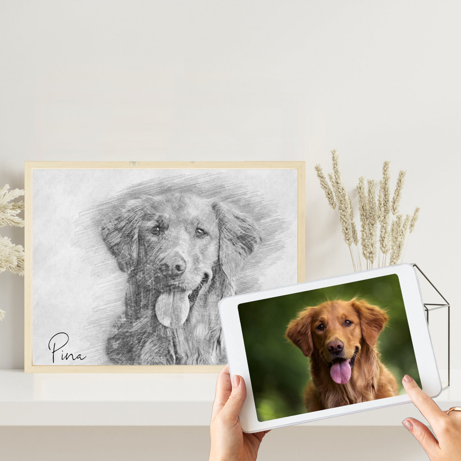 Personalisierte Bleistift Zeichnung vom Foto | Digitale Skizze | Bleistiftzeichnung | Personalisiert | Bleistiftskizze | Poster