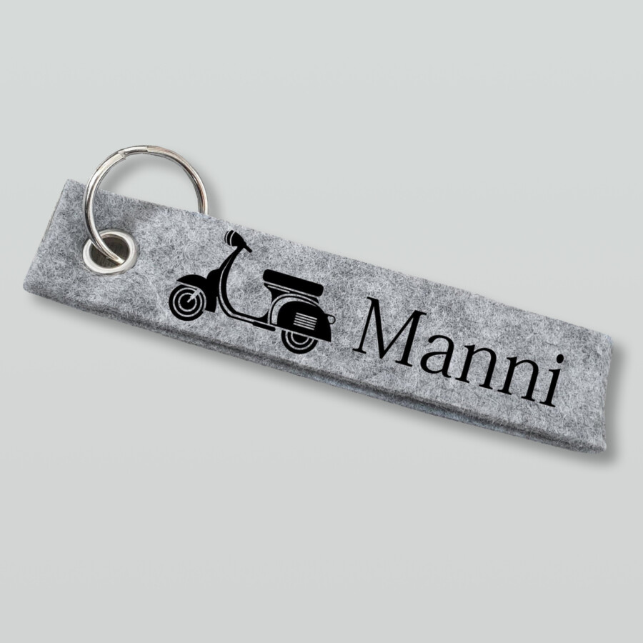 Schlüsselanhänger Roller personalisiert mit dem Wunschnamen, Anhänger mit Text, Schlüsselanhänger, Geschenk