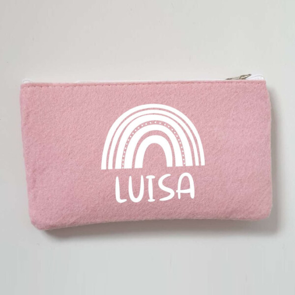 Kleine Schminktasche aus Filz 18x10 cm | Personalisiert | Kosmetiktasche mit Namen | Kulturtasche | Filz-Mäppchen | Geschenk | Beauty Bag – Bild 1